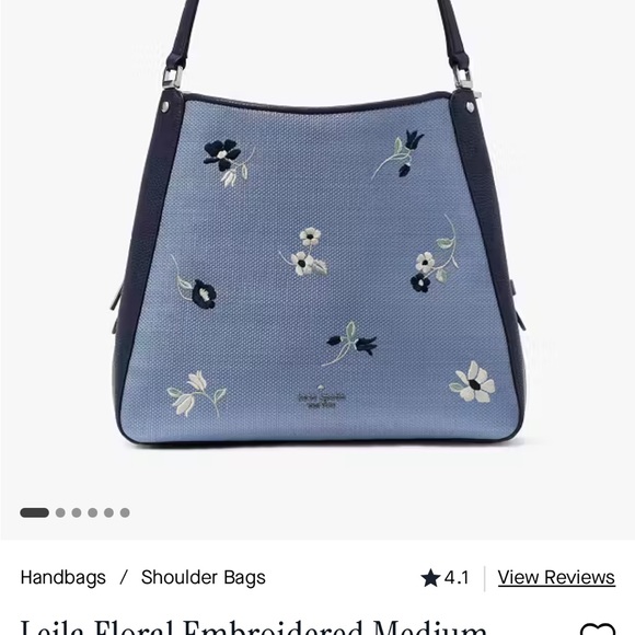 Kate Spade Blue Floral Shoulder Bag - Picture 1 of 12
